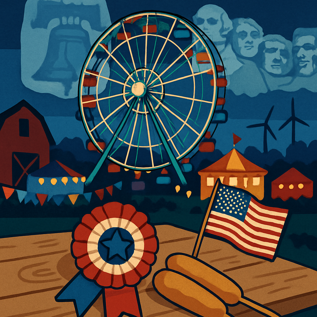 Hologram County Fair USA Nightscape Painting by numbers kit