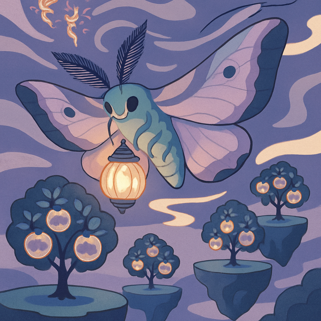 Floating Orchard With Fantasy Lanterns paint by numbers