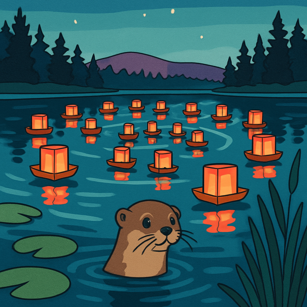 Paper Lantern Regatta On The Lake Paint by numbers kits