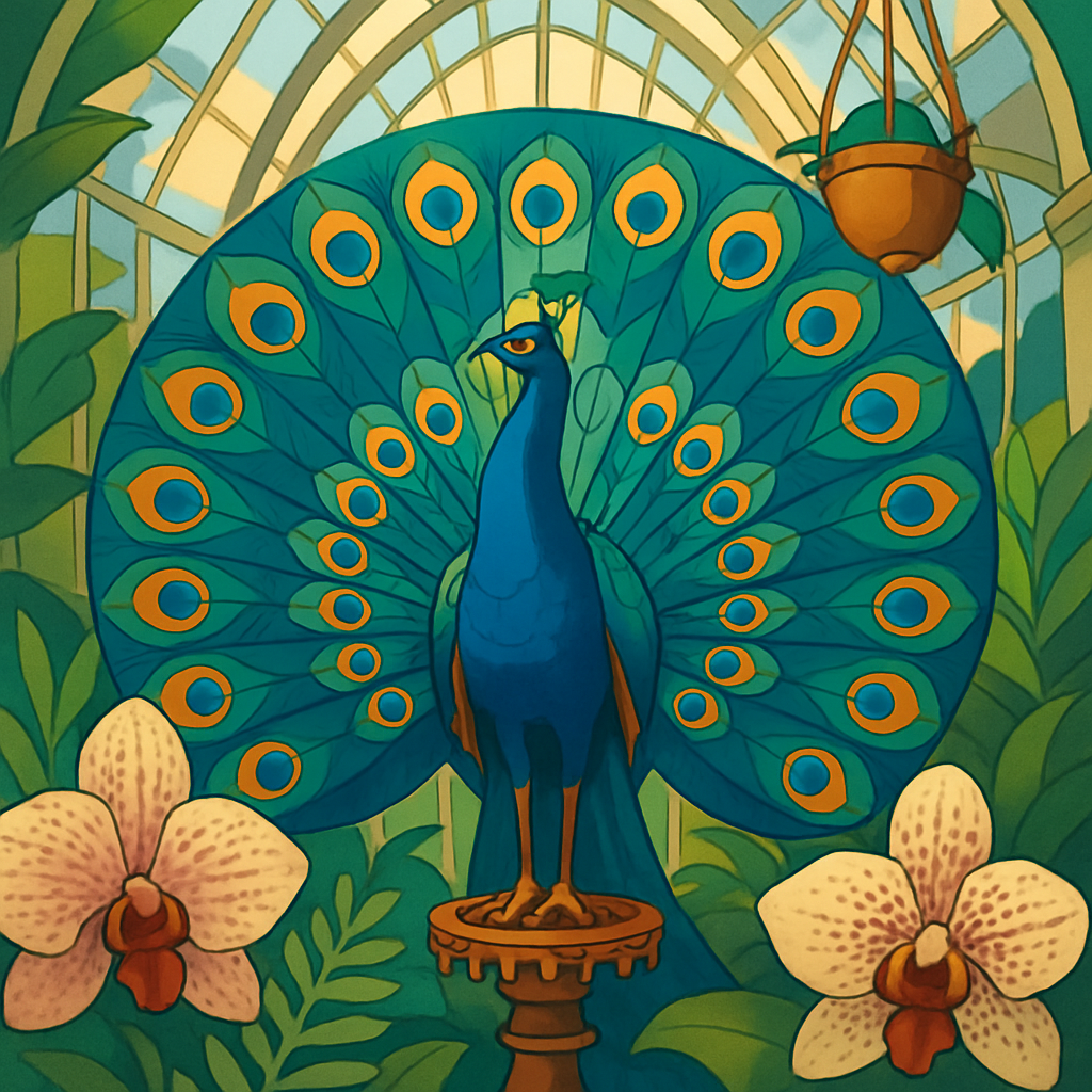 Peacock In The Clockwork Conservatory paint by numbers