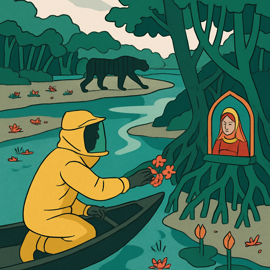 Sunderbans Mangrove Patrol, India painting number kit