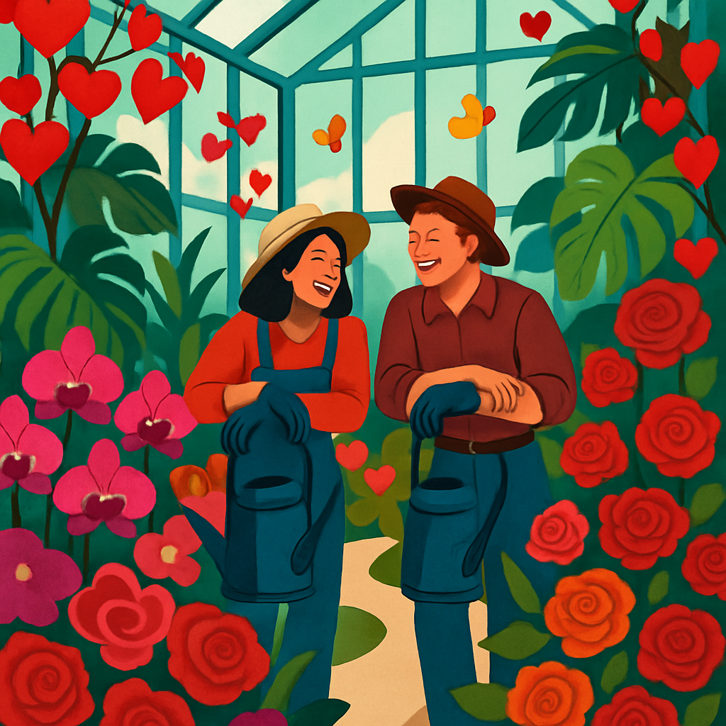 Secret Greenhouse Valentines Day Rendezvous Numbered painting kits