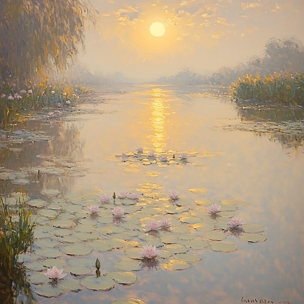 Claude Monet Inspired Water Garden Eclipse paint by numbers