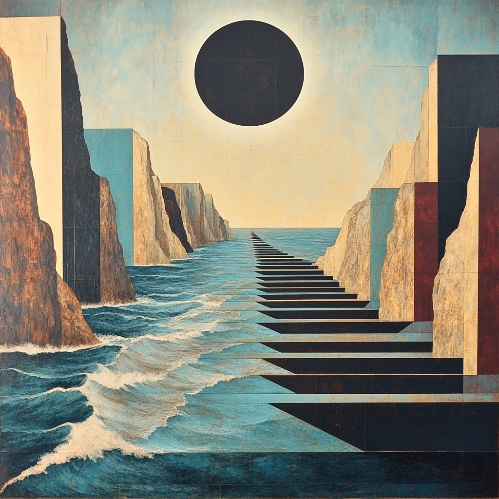Pablo Picasso Inspired Fractured Coastal Monoliths At Eclipse Numbered painting kits