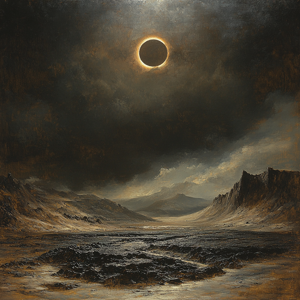 Francisco Goya Inspired Eclipse Over Basalt Moor Numbered painting kits