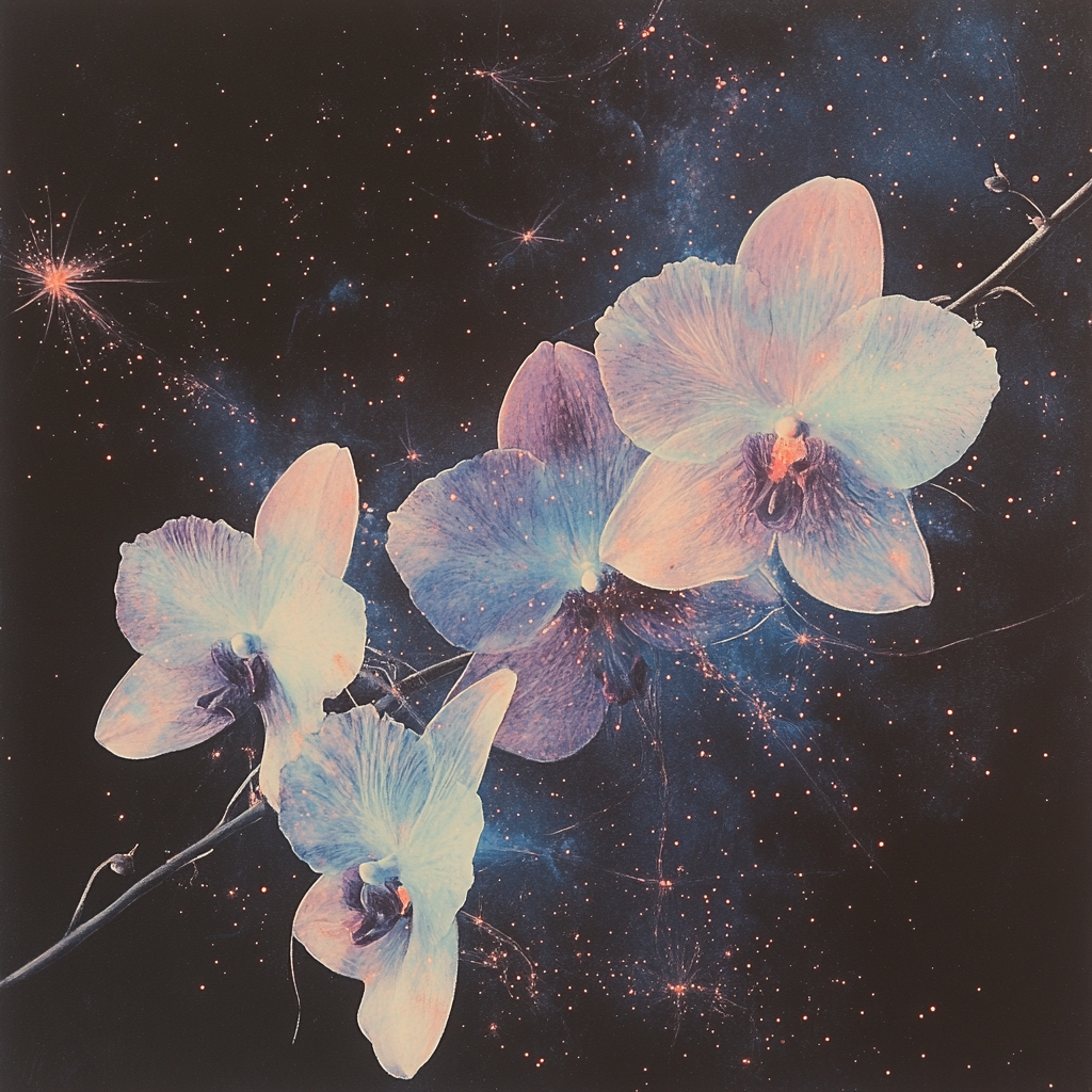 Edgar Degas Inspired Nebula Garden Of Orchids Numbered painting kits