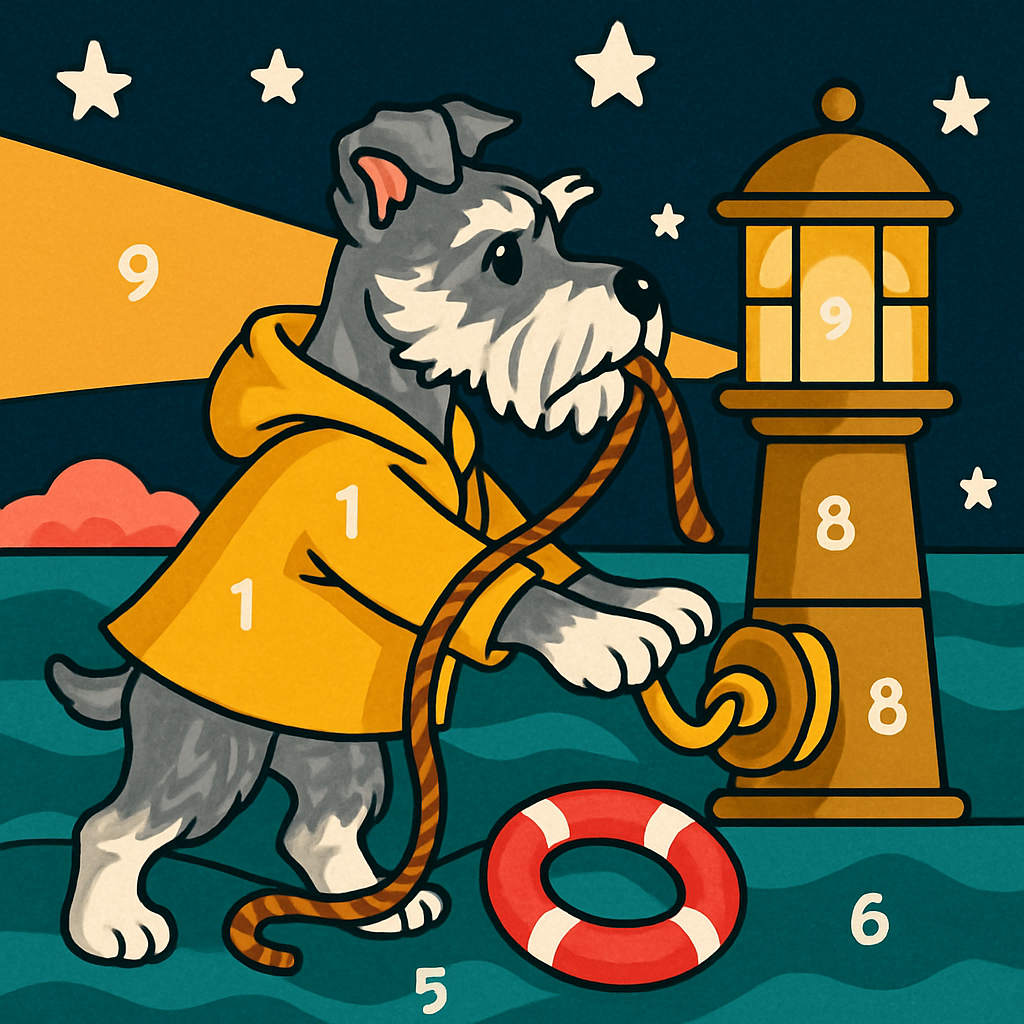 Clockwork Lighthouse Dog Rescue Painting by numbers kit