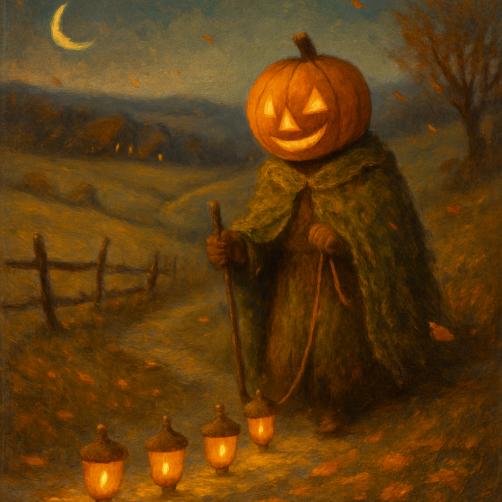 Lantern Parade Of The Pumpkin Shepherd Number painting