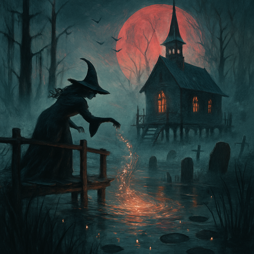 The Crimson Tide Of The Haunted Marsh Painting by numbers kit