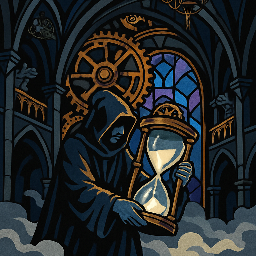 Cathedral Clockwork Gothic Atrium painting number kit