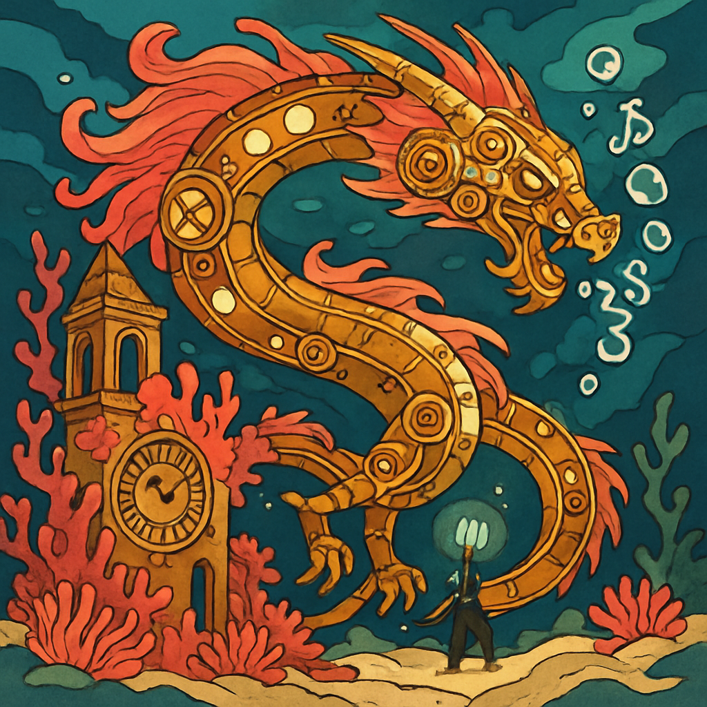 Clockwork Reef Fantasy Number painting