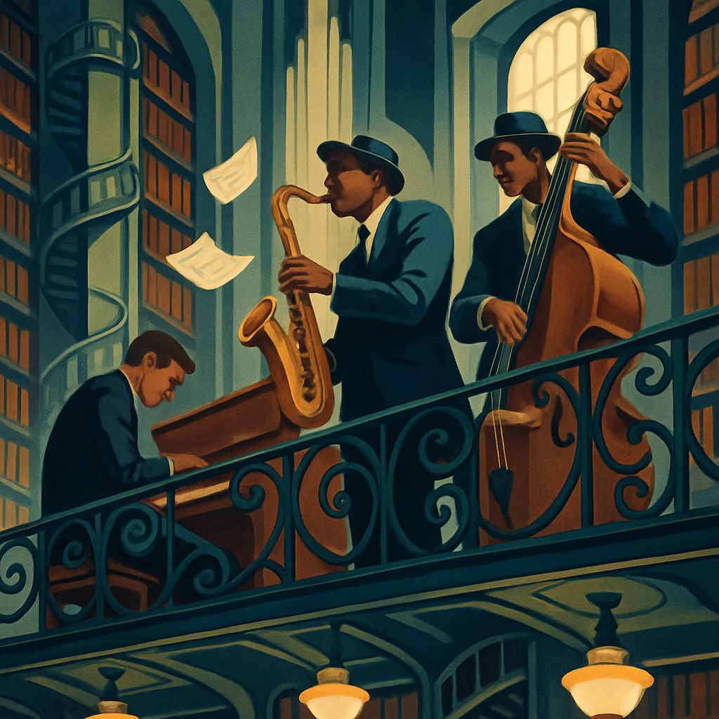 Midnight Library Jazz Balcony Session Paint by numbers kits
