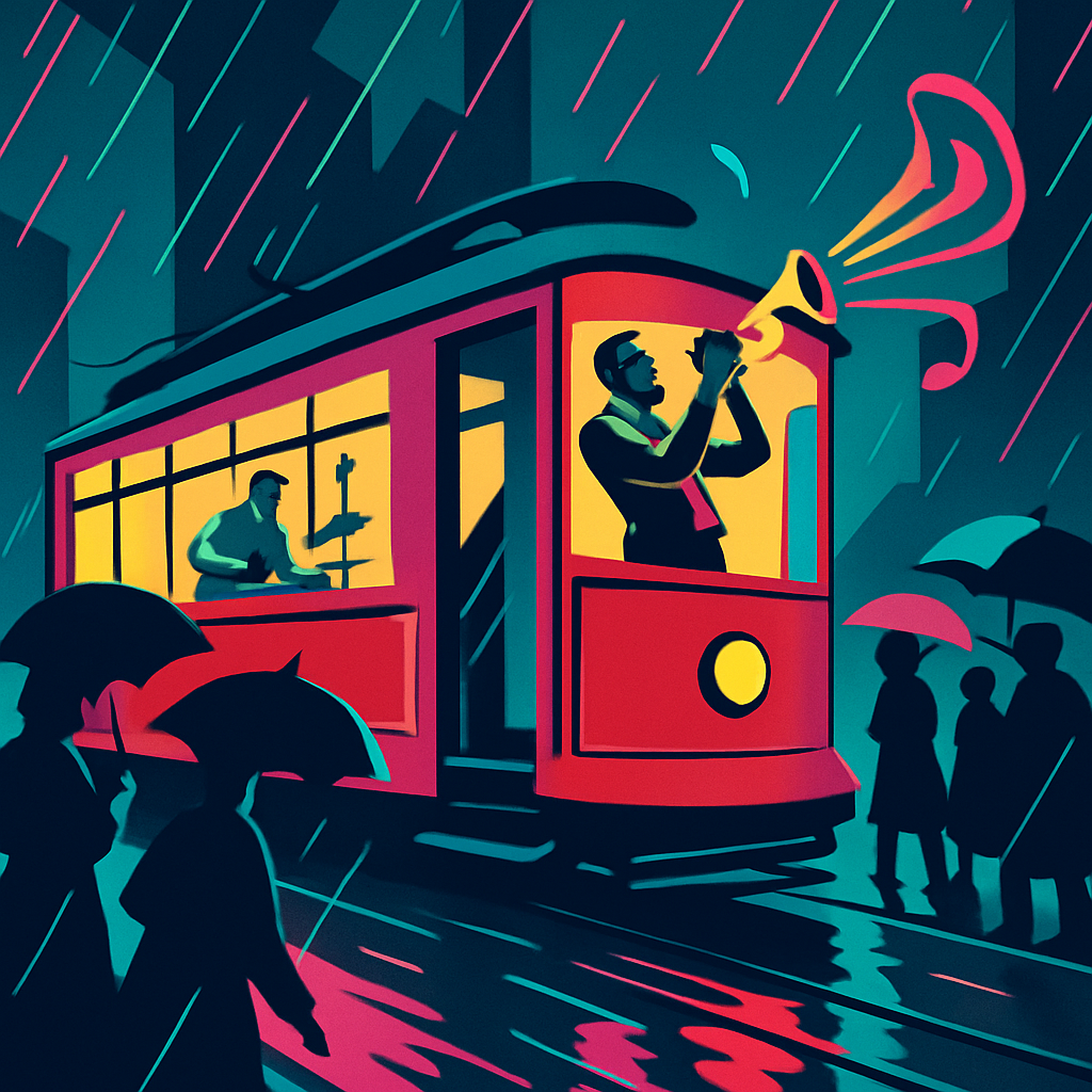 Neon Timefold Streetcar Jazz DIY paint by numbers