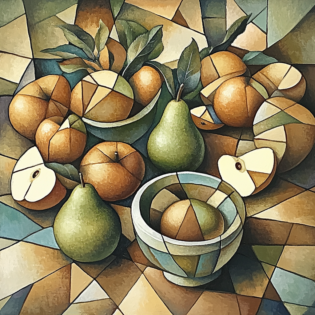 Pablo Picasso Inspired Fractured Orchard Still Life Numbered painting kits