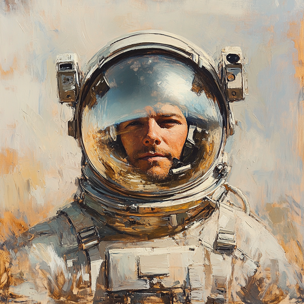 Leonardo Da Vinci Inspired Astronaut Study Portrait Painting by numbers kit