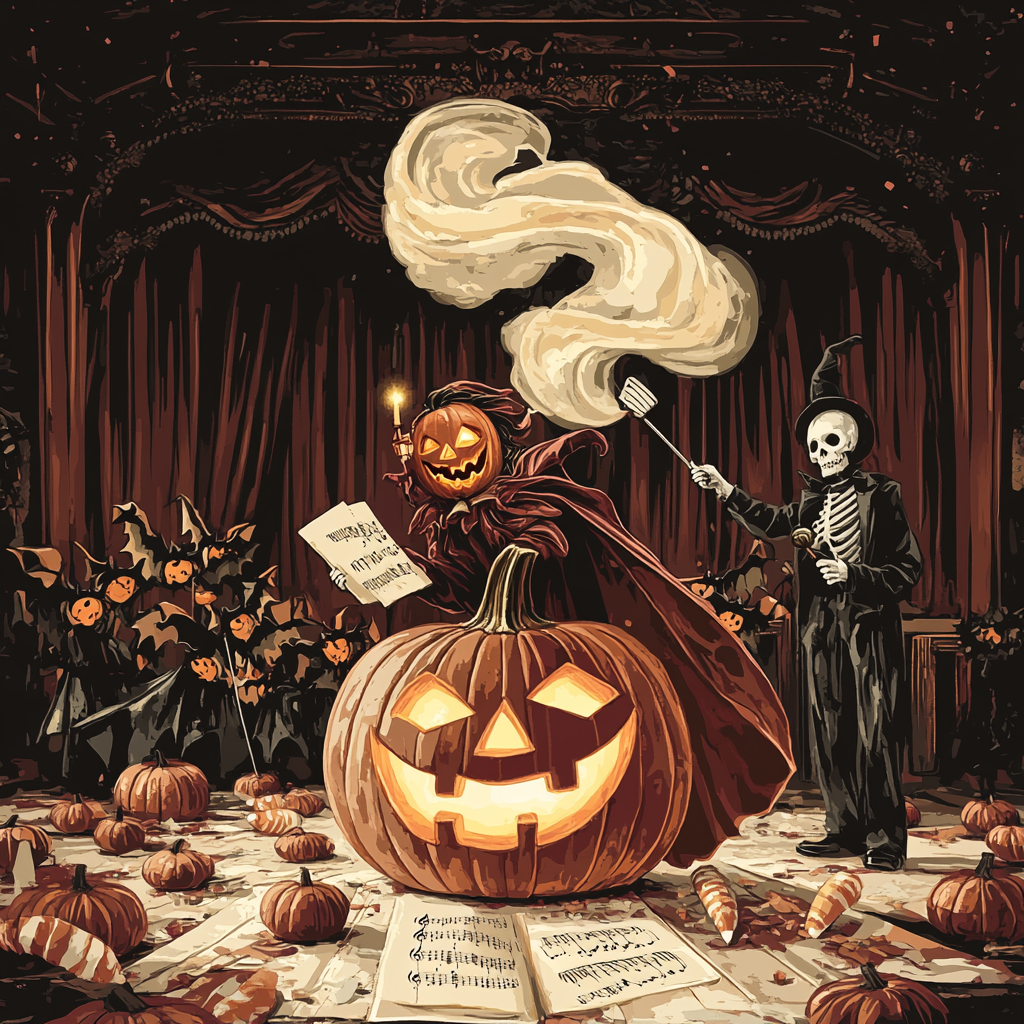 Pumpkin Opera With Spooky Chorus Paint by numbers kits