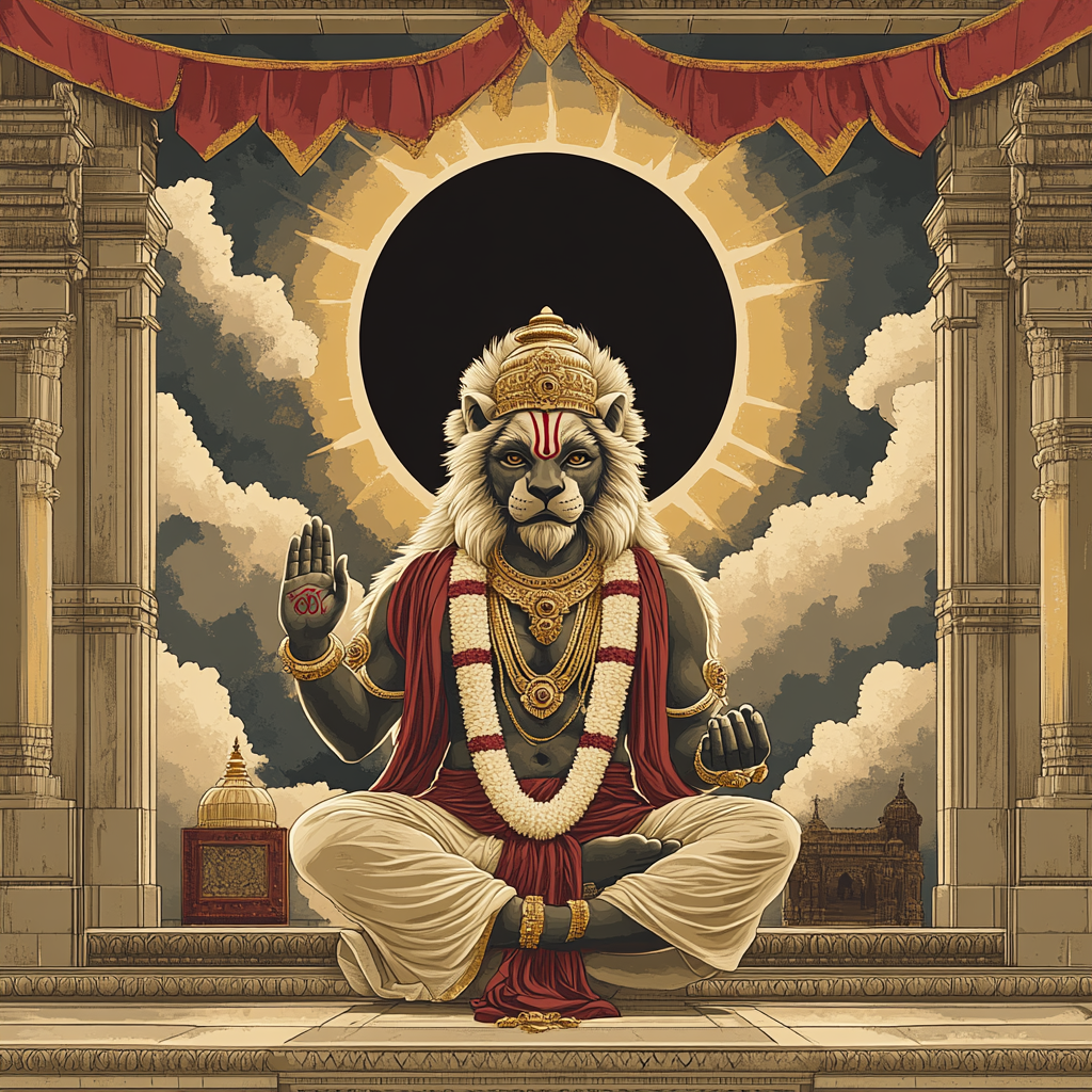 Narasimha At The Eclipse Threshold Paint by numbers kits