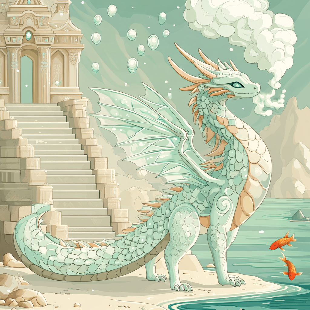 Tideglass Temple Dragon Painting by numbers kit