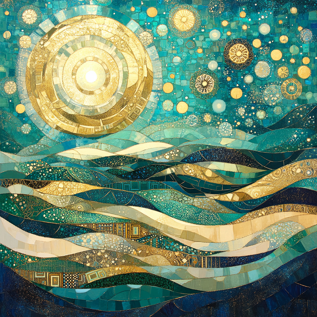 Gustav Klimt Inspired Aurora Lattice Of Silence Numbered painting kits