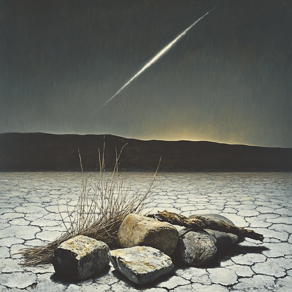 Francisco Goya Inspired Comet Lit Salt Flats Still Life paint by number