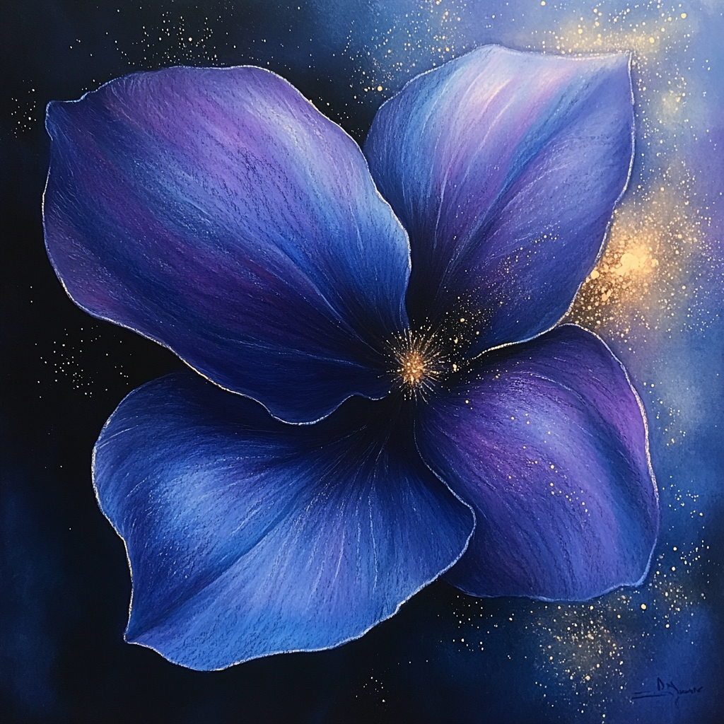 Edgar Degas Inspired Orchid Nebula Stillness paint by numbers