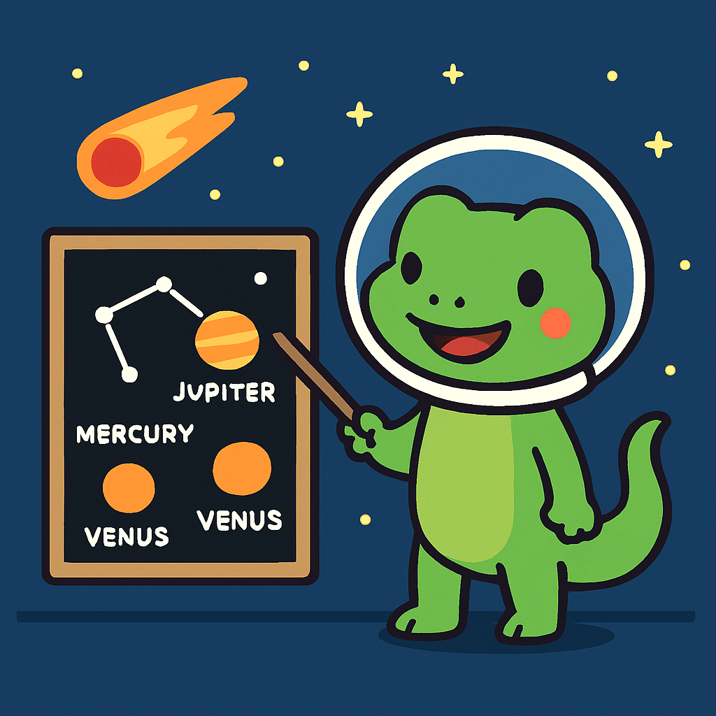 Comet Classroom Space Gecko Paint by numbers kits