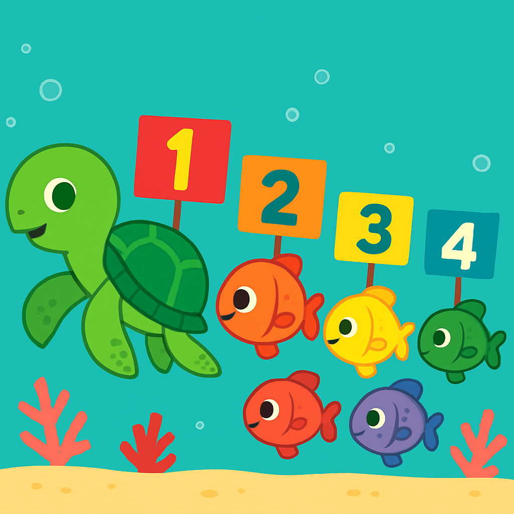 Coral Reef Number Parade paint by numbers