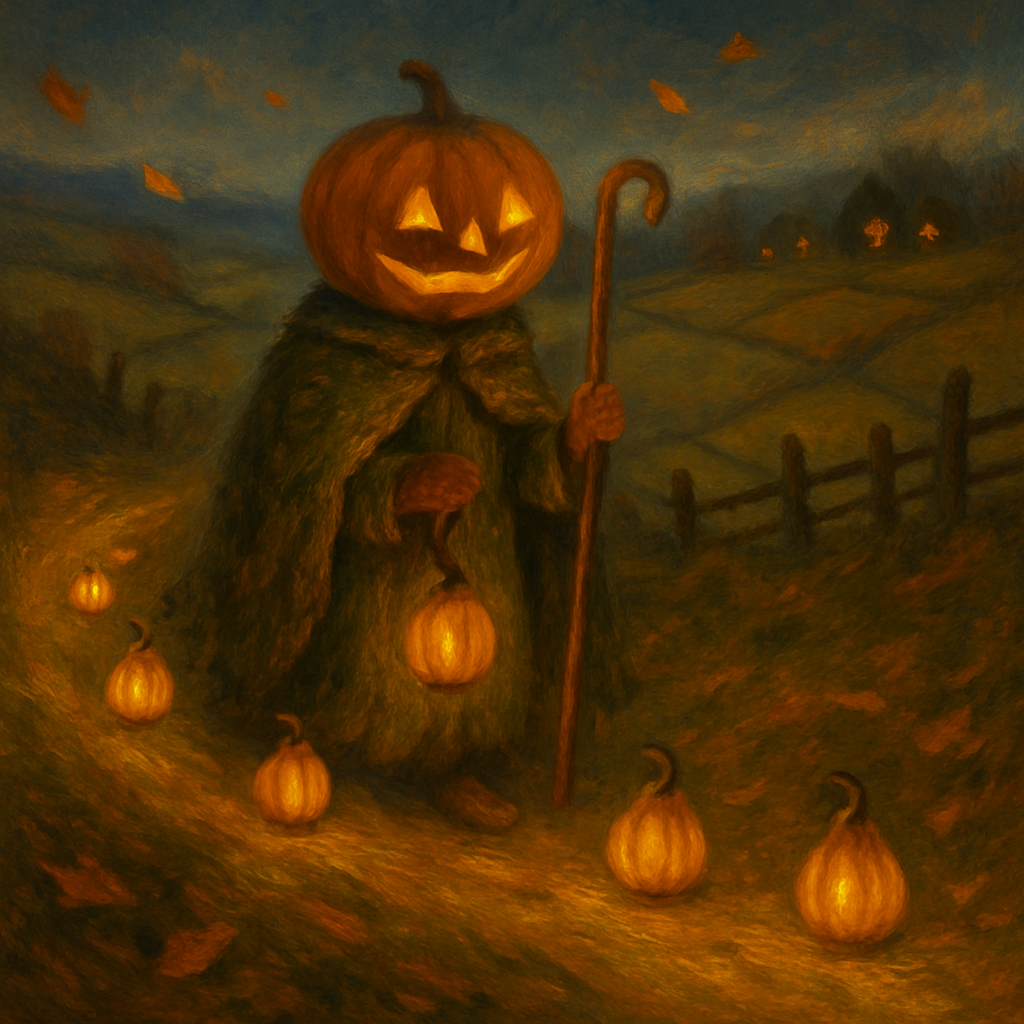 Lantern Parade Of The Pumpkin Shepherd paint by number