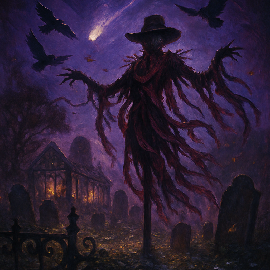 The Comet Over Briarwick Gravegarden paint by color