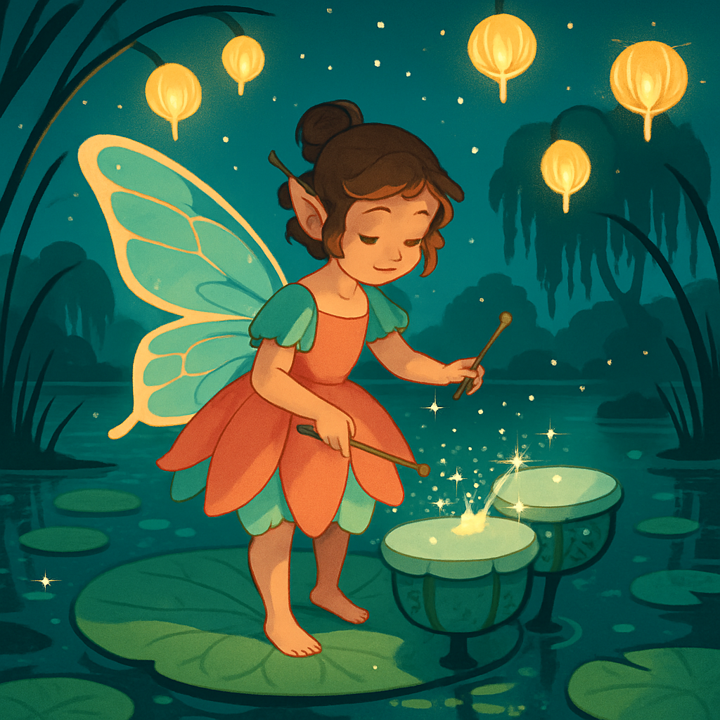 Lily Pad Festival With Fairy Lanterns DIY paint by numbers
