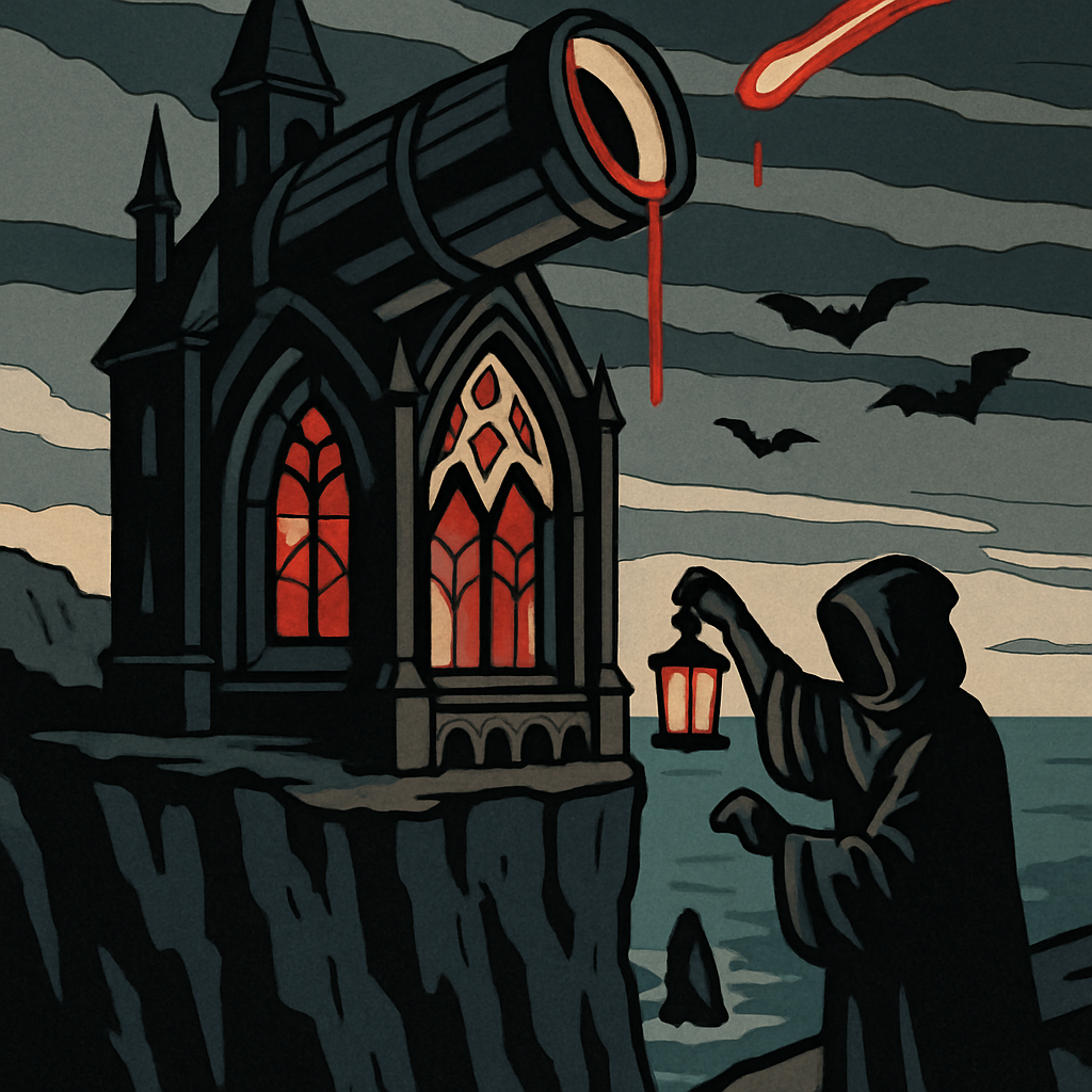 Gothic-Lantern Observatory Of The Bleeding Comet paint by color