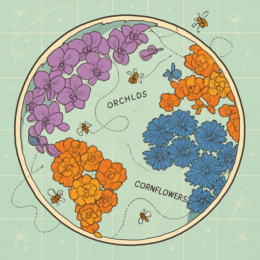 Orbital Pollen Floral Atlas painting number kit