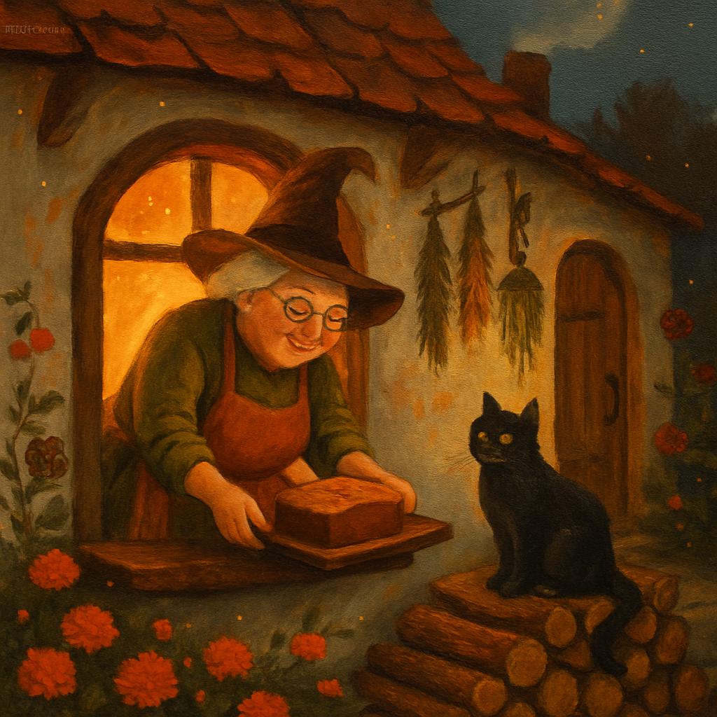 The Witch Cottage Bread Cooling On The Window Sill Paint by numbers art