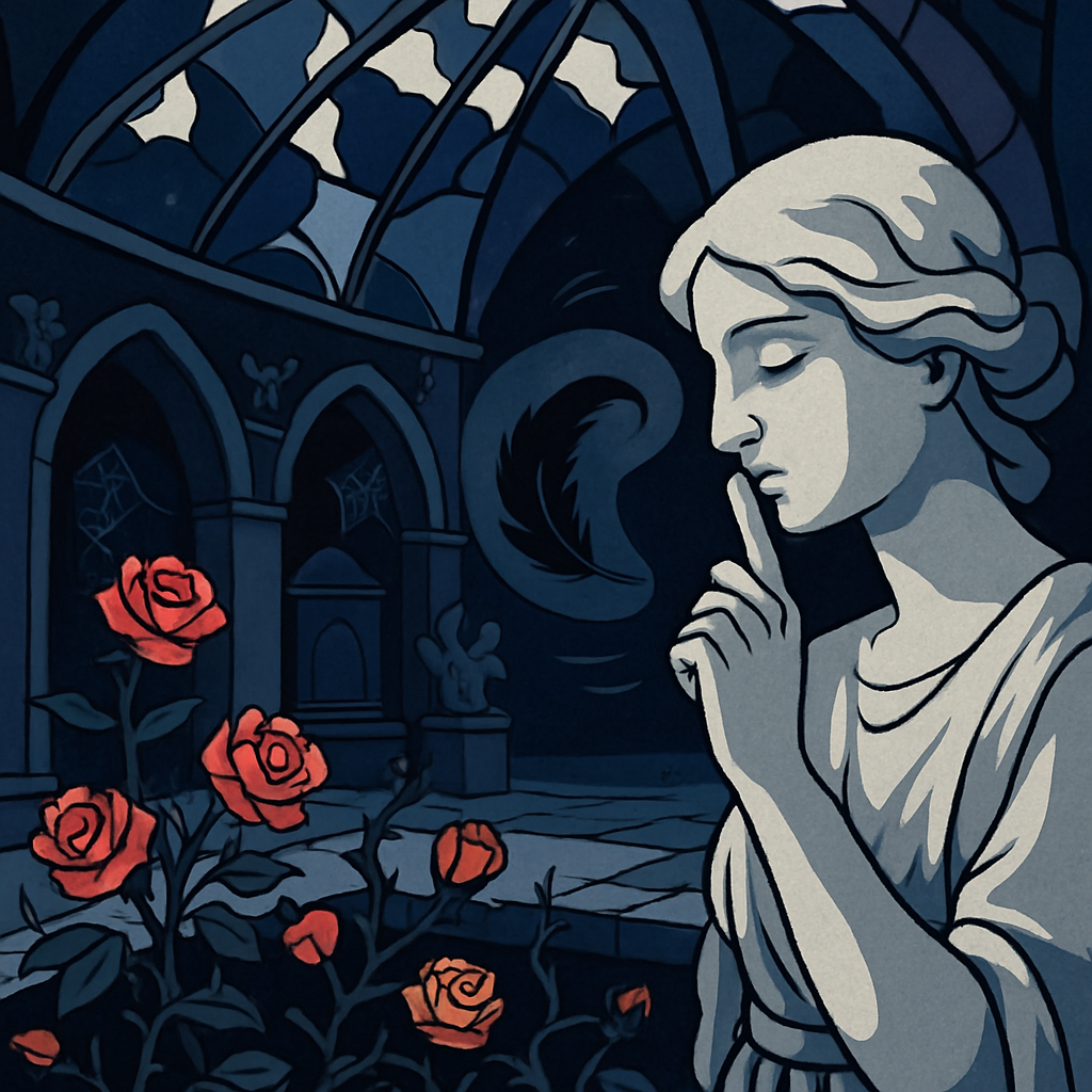 Vaulted Garden With Gothic Echoes In Midnight Glass DIY paint by numbers