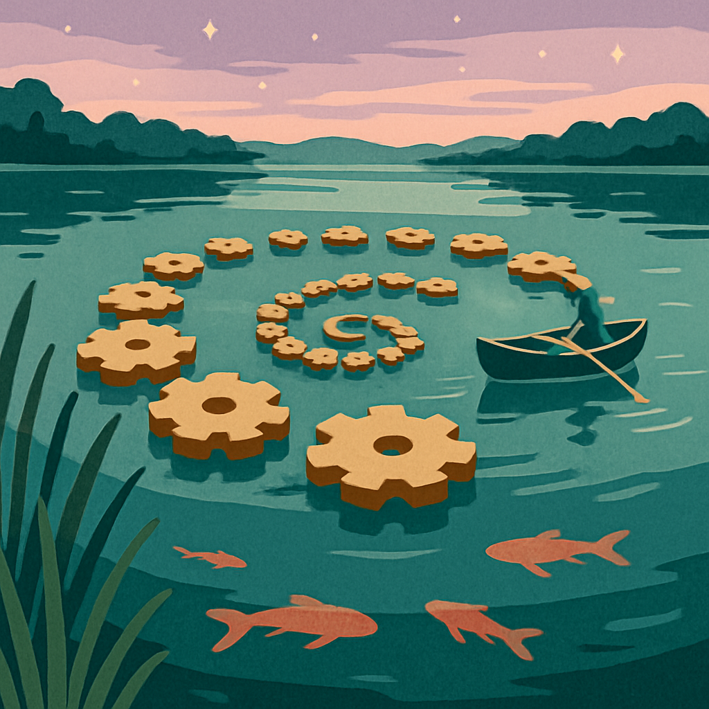 Clockwork Isles On A Lake DIY paint by numbers