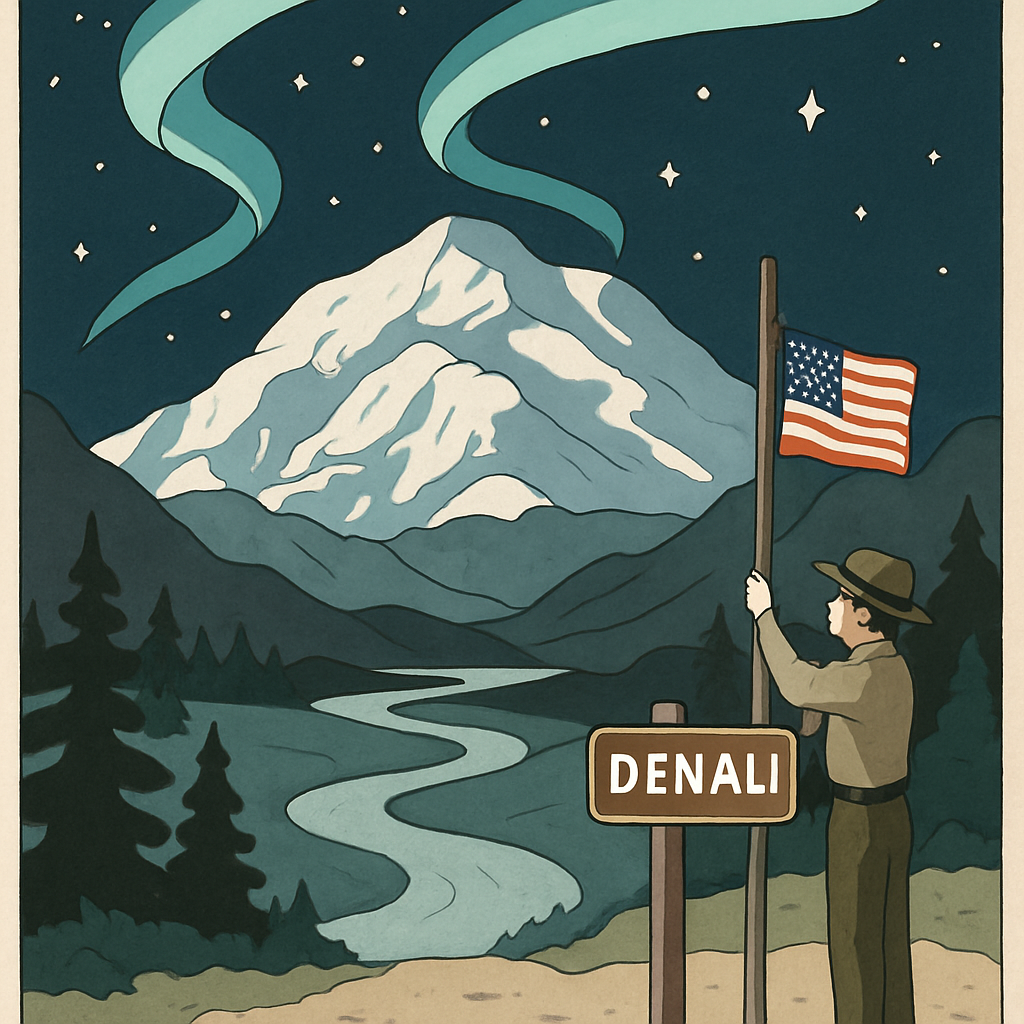 Denali Aurora National Park Tribute paint by number