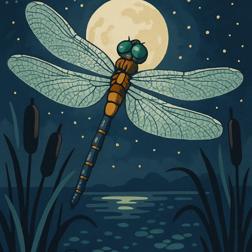 Marsh Lantern Dragonfly painting number kit