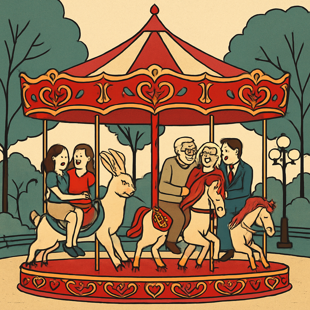 Valentines Day Carousel Of Timeless Couples DIY paint by numbers