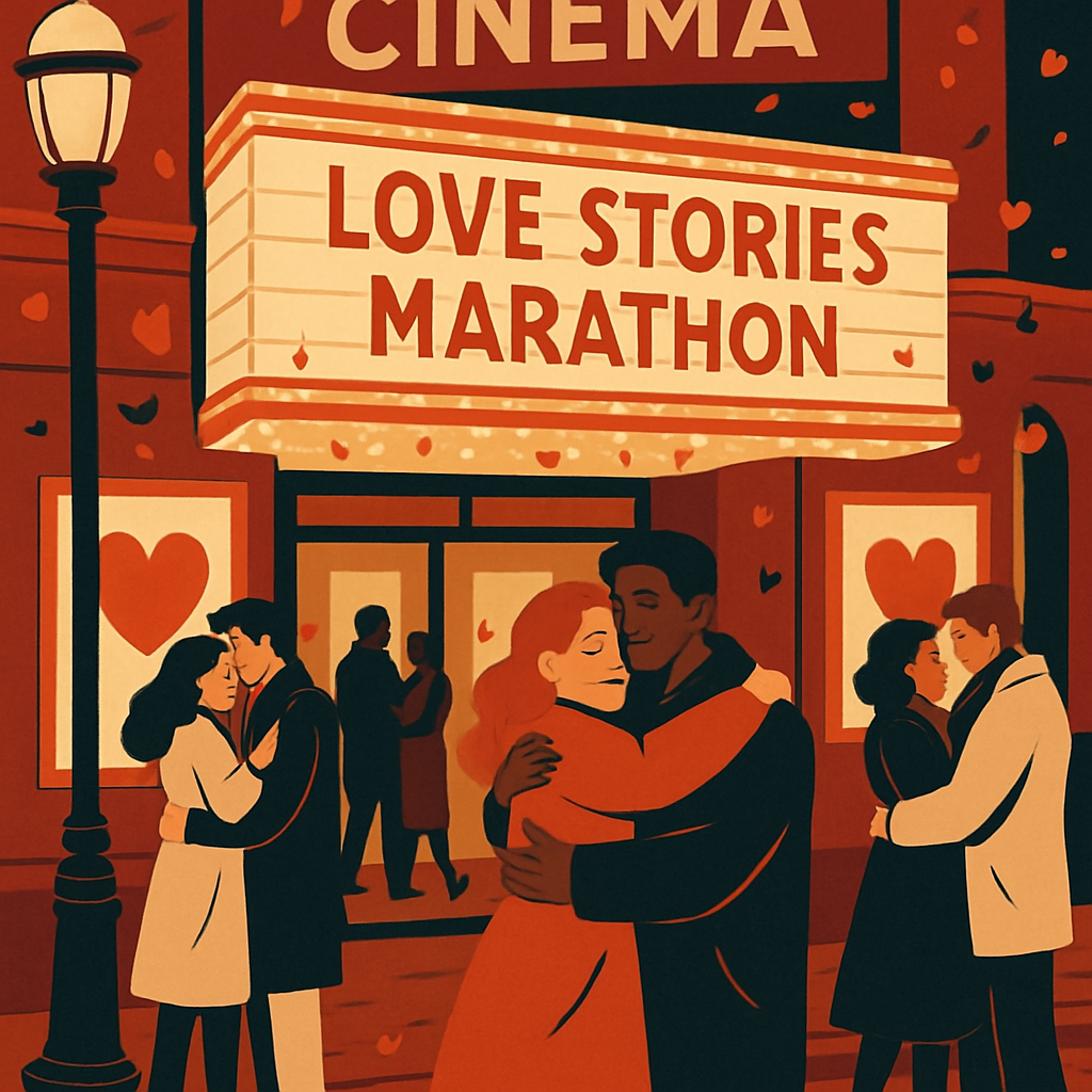 Valentines Day Vintage Cinema Marquee Reunion Painting by numbers kit