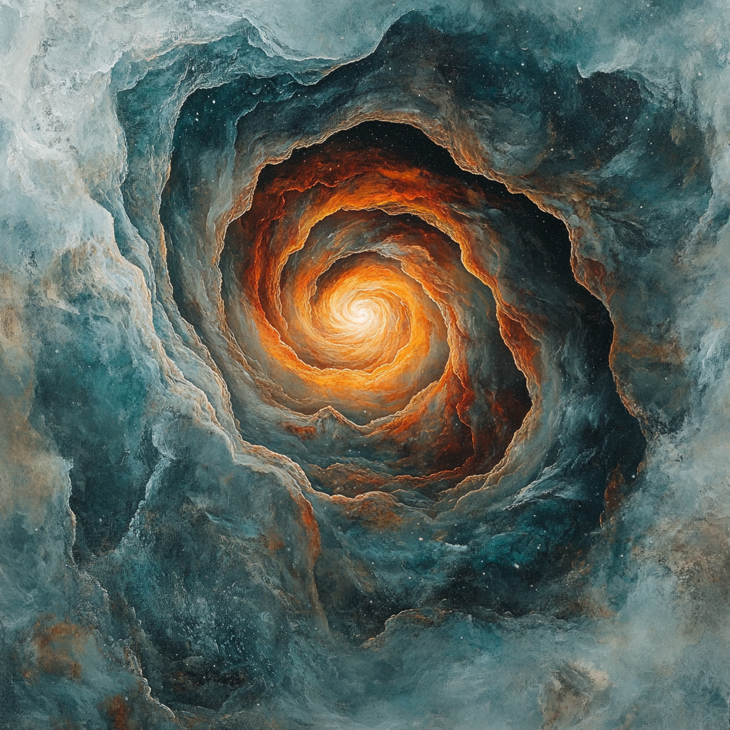 Michelangelo Inspired Nebula Knot Paint by numbers art