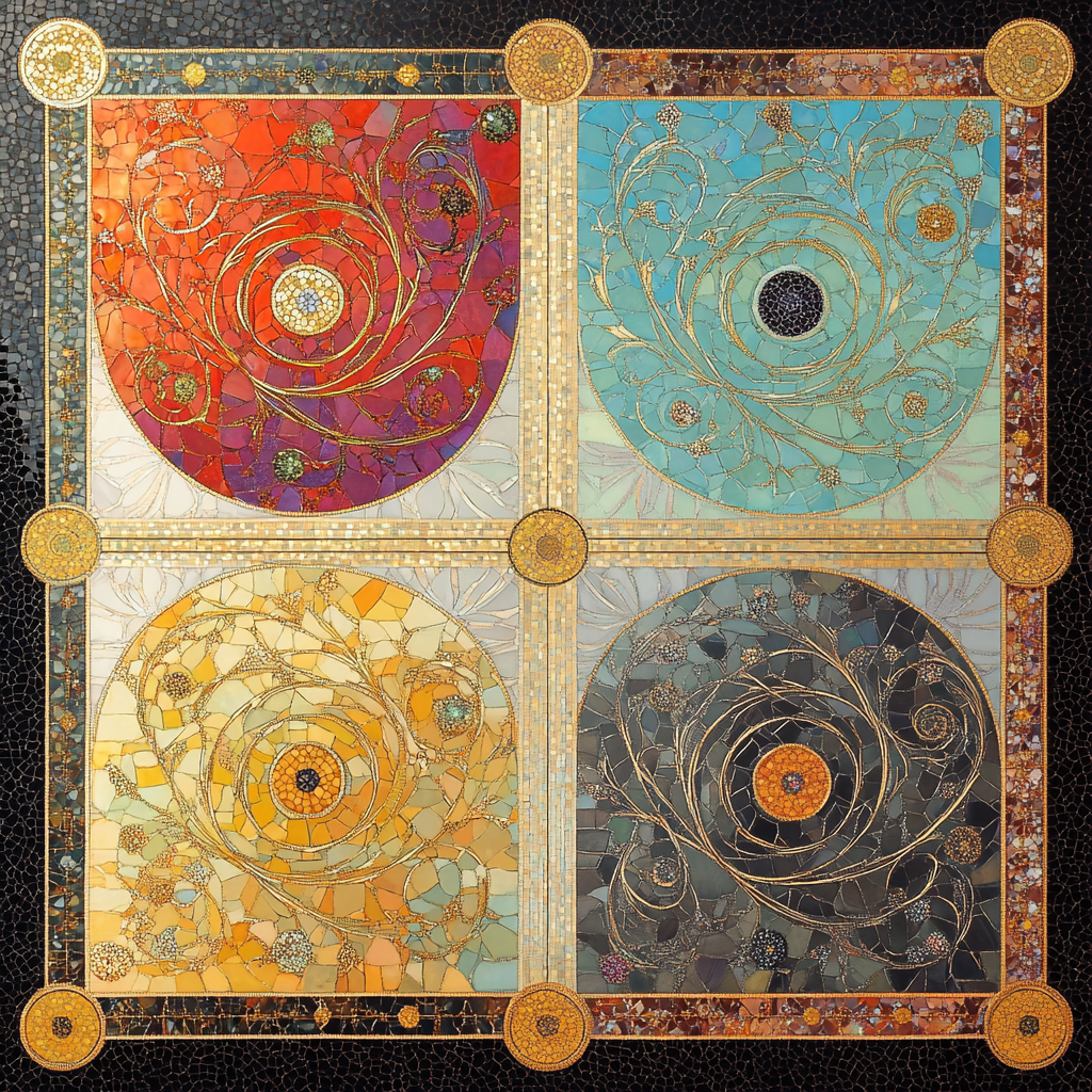 Gustav Klimt Inspired Seasons Of Silence Tapestry Paint by numbers kits