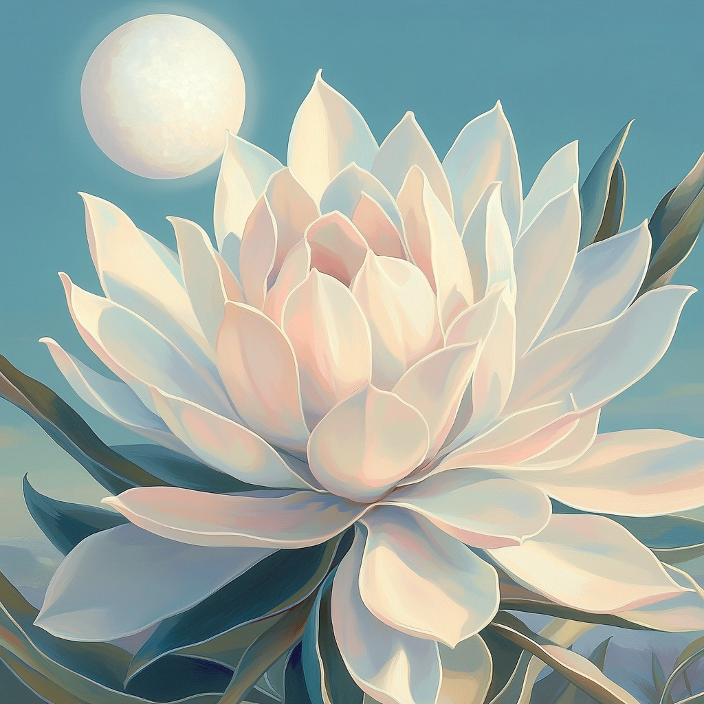 Georgia OKeeffe Inspired Moonlit Yucca Blossom Radiance Painting by numbers kit
