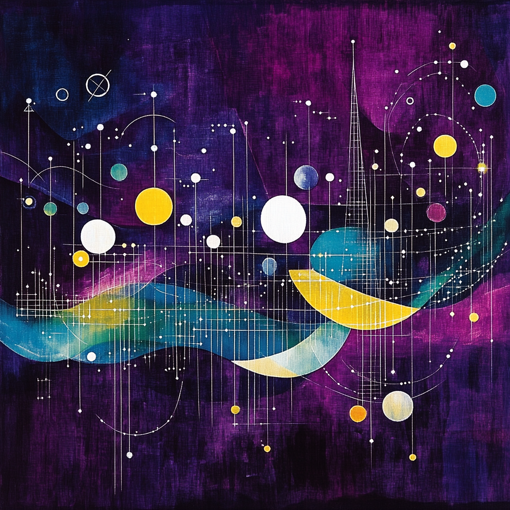 Wassily Kandinsky Inspired Abstract Music Constellations Paint by numbers art