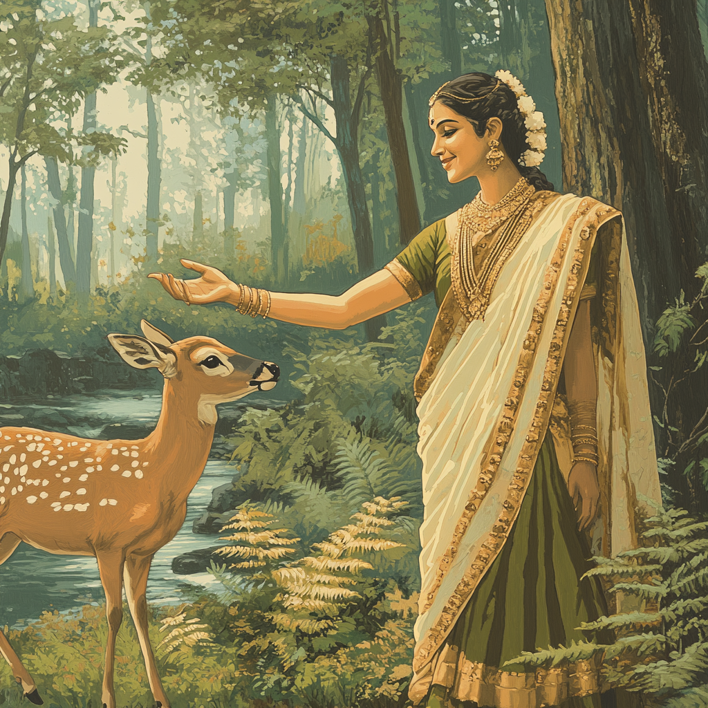 Parvati Forest Edge Compassionate Gaze Paint by numbers art