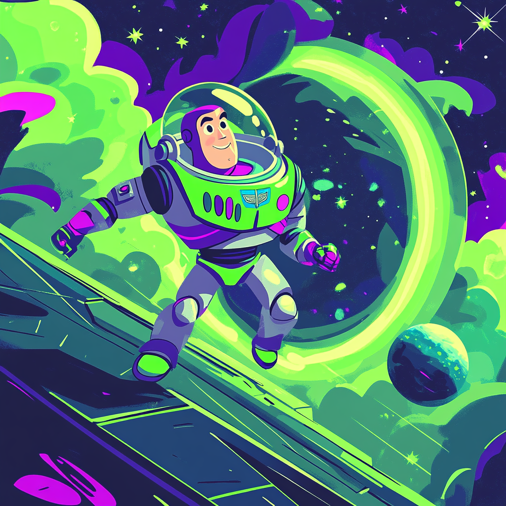 Buzz Lightyear Neon Nebula Training Paint by numbers kits