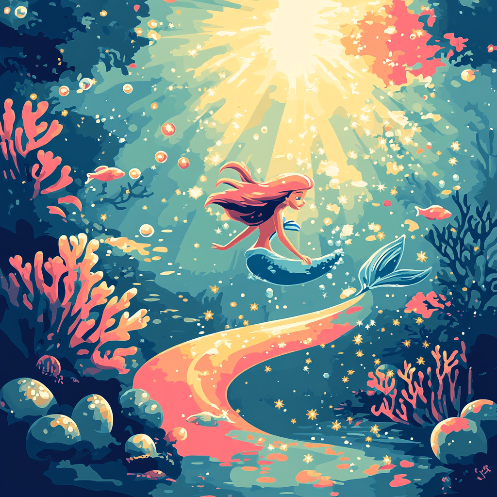 Ariel Coral Reef Star Pearls paint by color