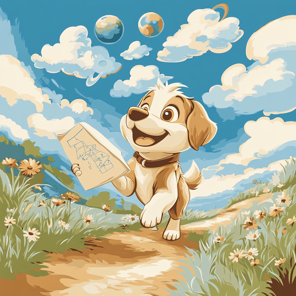 Dug Cloud Map Adventure Number painting