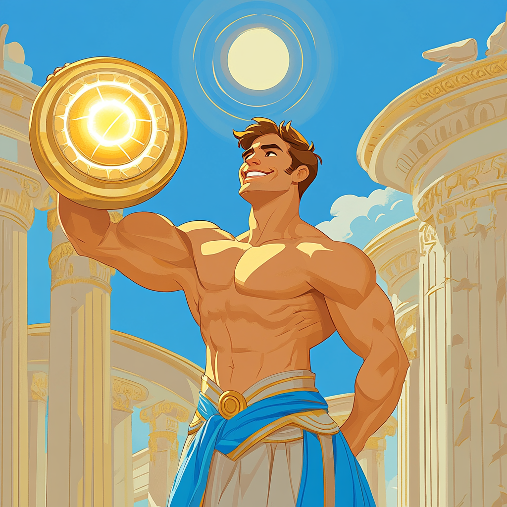 Hercules Training With Solar Rings Painting by numbers kit