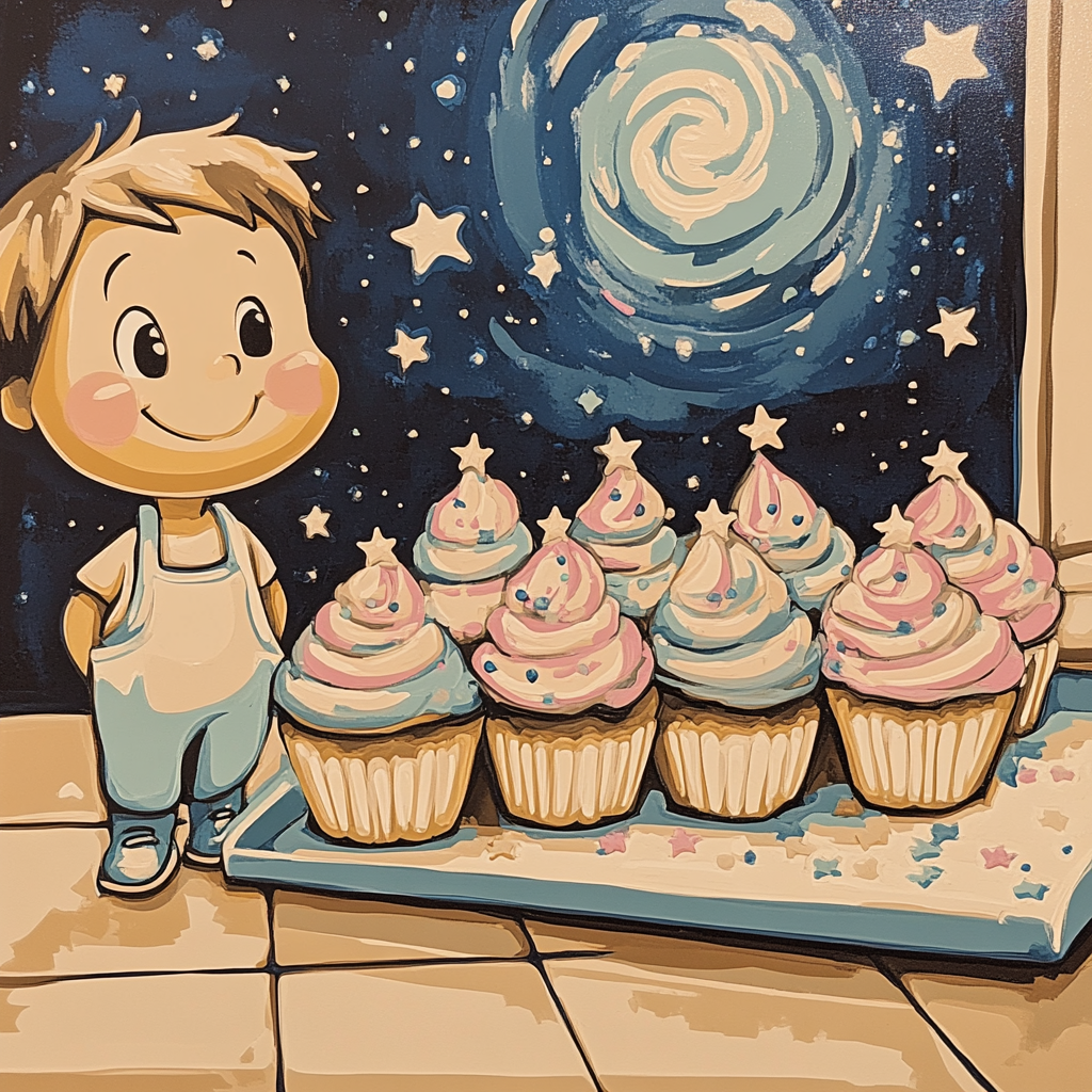 Remy Kitchen Galaxy Cupcakes paint by color