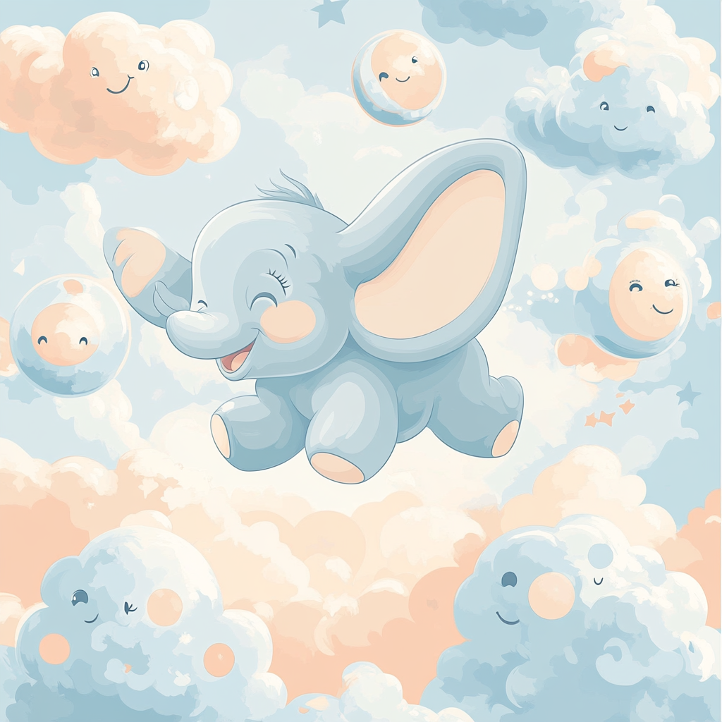 Dumbo Cloud Planet Parade Numbered painting kits